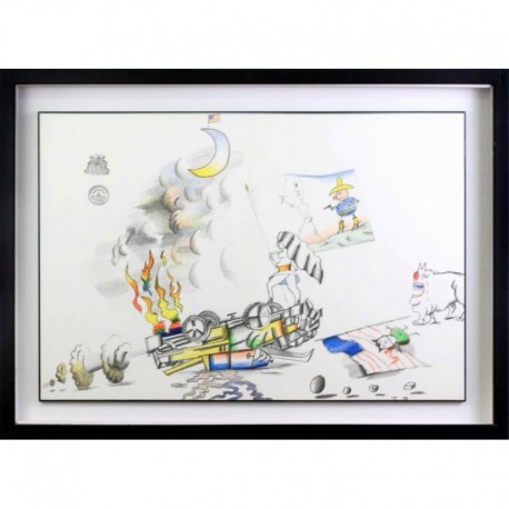 L ACCIDENT - STEINBERG Saül (1914 - 1999) - Lithographie