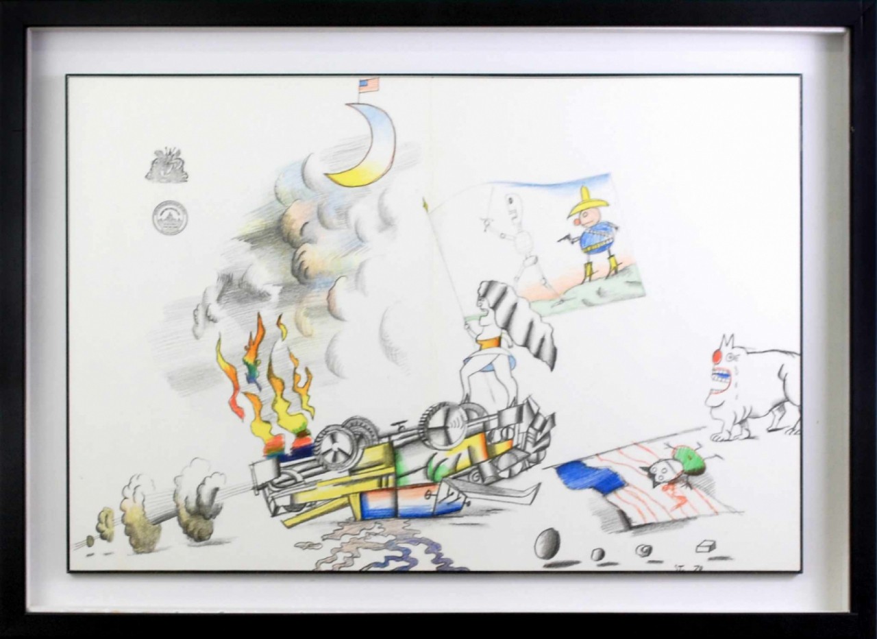 L ACCIDENT - STEINBERG Saül (1914 - 1999) - Lithographie