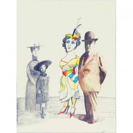 PERSONNAGES - STEINBERG Saül (1914 - 1999) - Lithographie