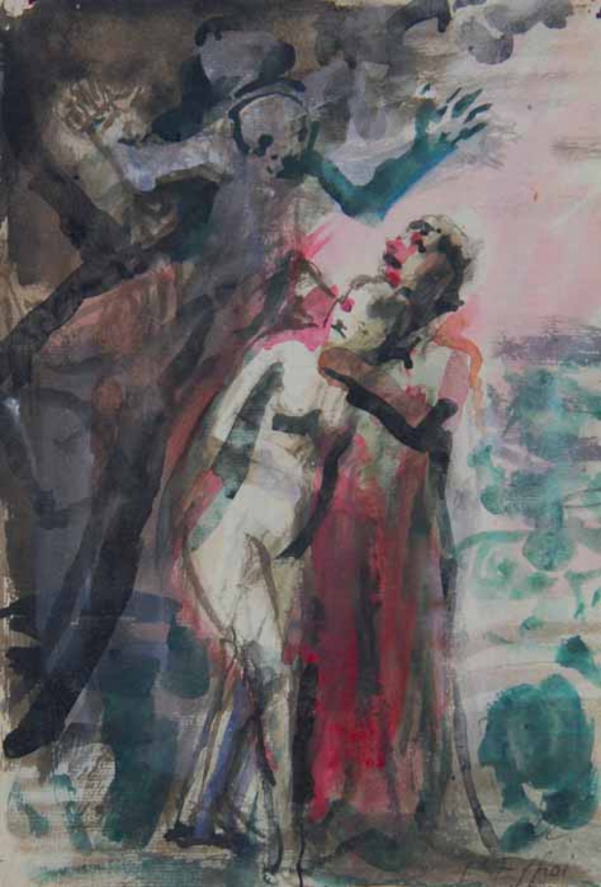 L’APPARITION - THOMSEN René (1897 - 1976) - Aquarelle