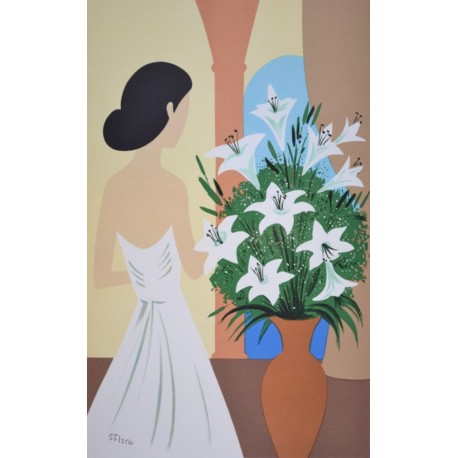FEMME EN ROBE BLANCHE 55/250