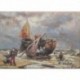 LE BATEAU ÉCHOUE - VADER Hendrik (XXème siècle) - Huile sur toile