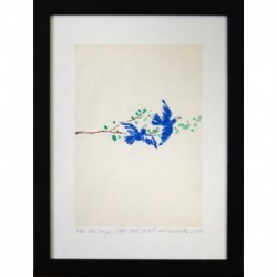 OISEAUX BLEUS SUR LA BRANCHE