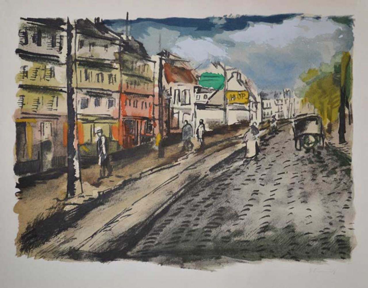 VLAMINCK Maurice une rue en ville 