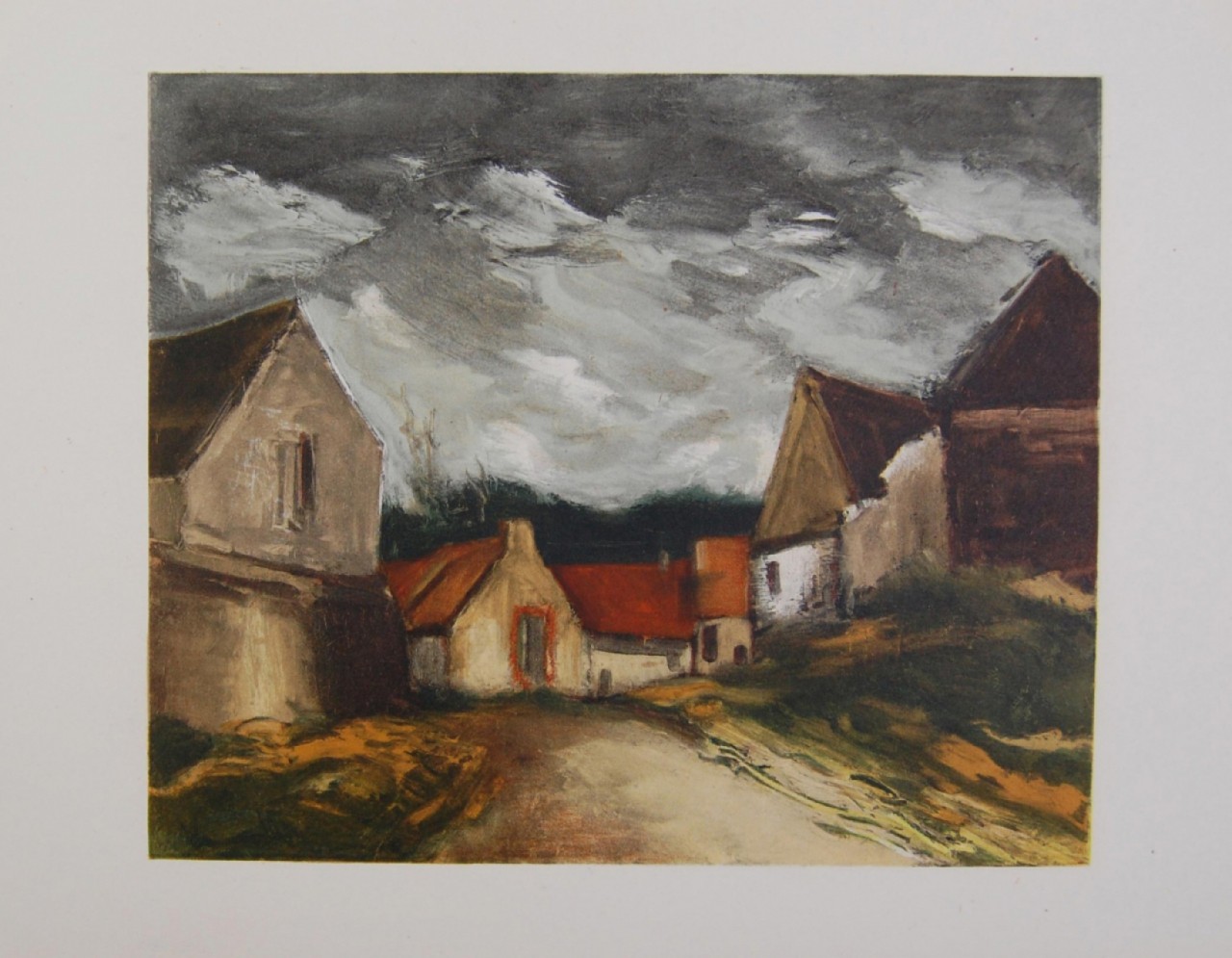 VLAMINCK Maurice village de sarthe nuageux 