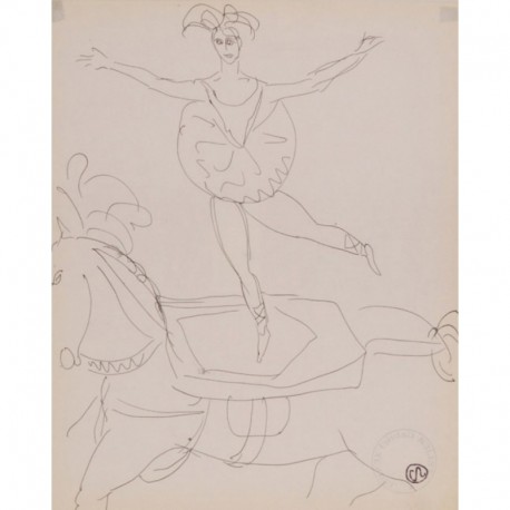 LE CIRQUE - ZENDEL Gabriel (1906 - 1980) - Dessin