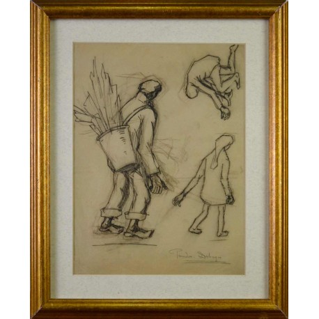 PERSONNAGES, Dessin, PERADON Pierre-Edmond (1893 - 1981)