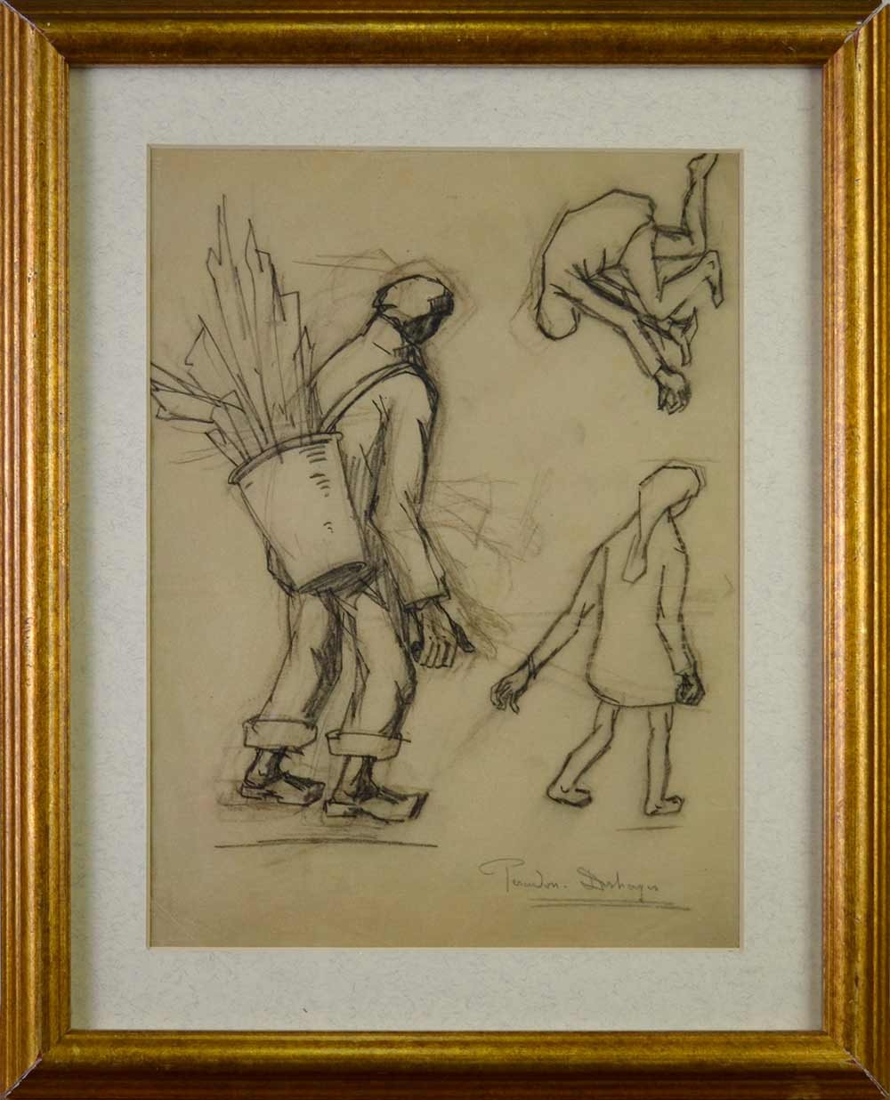 PERSONNAGES, Dessin, PERADON Pierre-Edmond (1893 - 1981)
