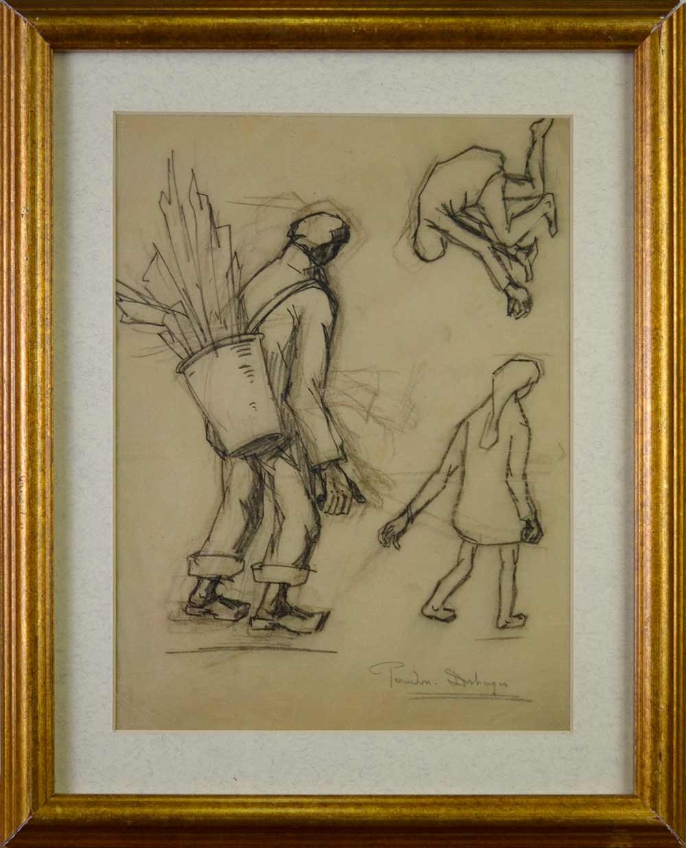 PERSONNAGES, Dessin, PERADON Pierre-Edmond (1893 - 1981)