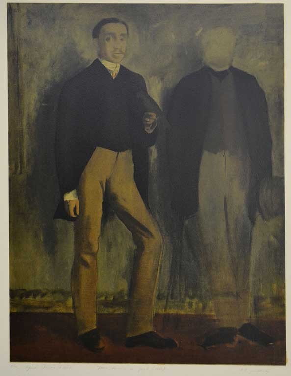 DEUX HOMMES EN PIED , DEGAS Edgar ( d'aprés ) (1834-1917)
