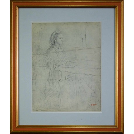 FEMME ASSISE A SON BUREAU , DEGAS Edgar ( d'aprés ) (1834-1917)