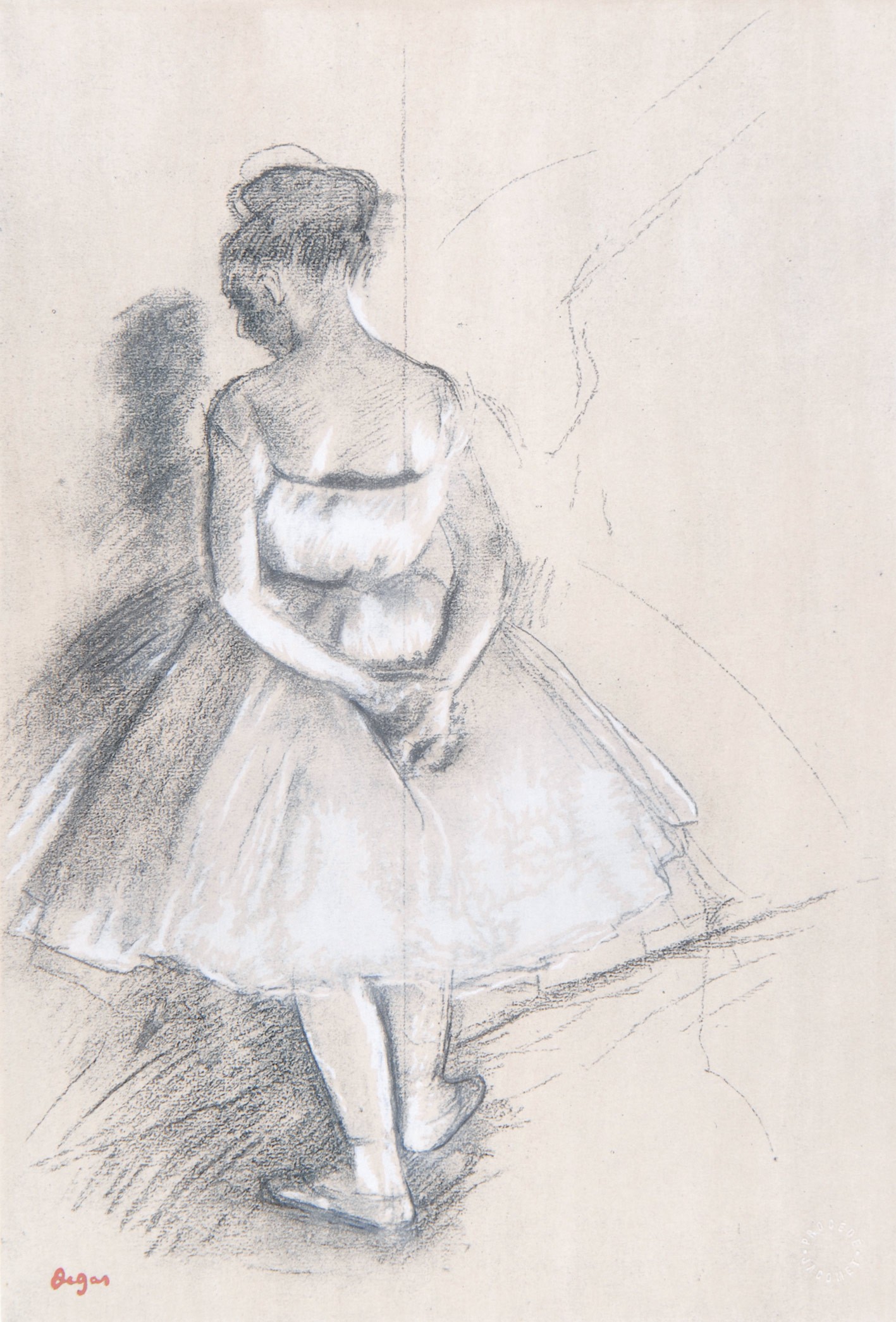 DANSEUSE DE DOS , DEGAS Edgar ( d'aprés ) (1834-1917)