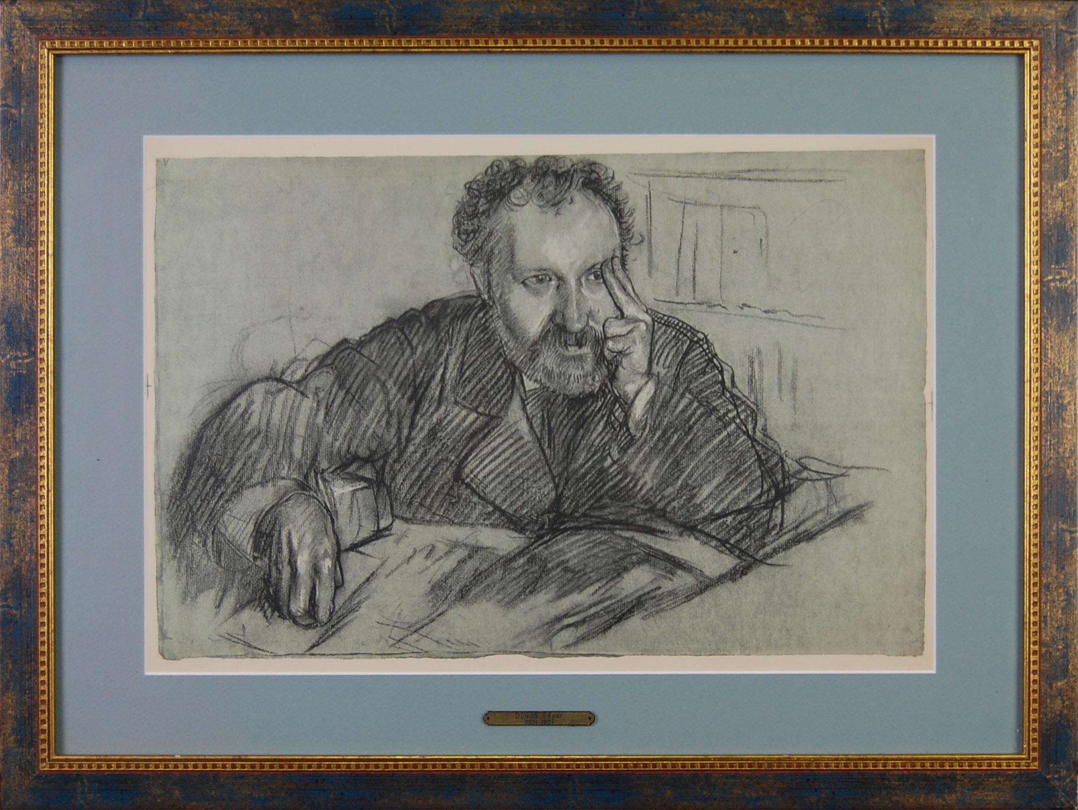 HOMME PENSIF , DEGAS Edgar ( d'aprés ) (1834-1917)