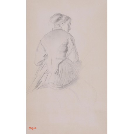 FEMME ASSISE DE DOS , DEGAS Edgar ( d'aprés ) (1834-1917)