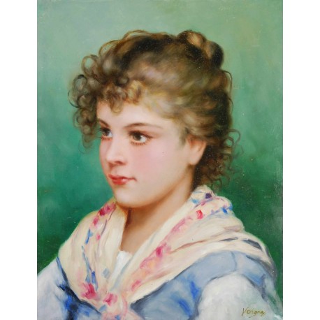 FILLETTE AU FOULARD