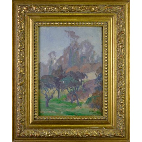 CAMPAGNE NORMANDE, Huile sur panneau, PERADON Pierre-Edmond (1893 - 1981)