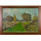 LES MARAIS DE GRAYE EN HIVER, Huile sur panneau, PERADON Pierre-Edmond (1893 - 1981)