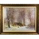 SCENE HIVERNALE EN FORET - VIGYAZO Laszlo (1945-) - Huile sur panneau