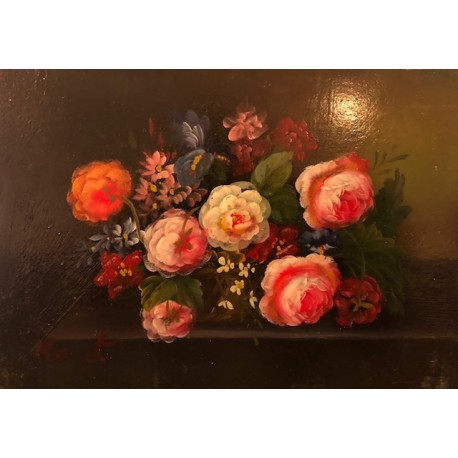 MALLET Edouard bouquet de roses
