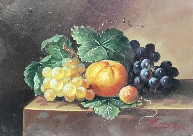 MOREAU Nicolas nature morte fruits sur la table