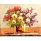 MALLET Edouard vase fleuri tricolore 