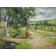 JEUX D'ENFANTS - DUJARDIN Pascal (XX ème siècle) - Huile sur panneau