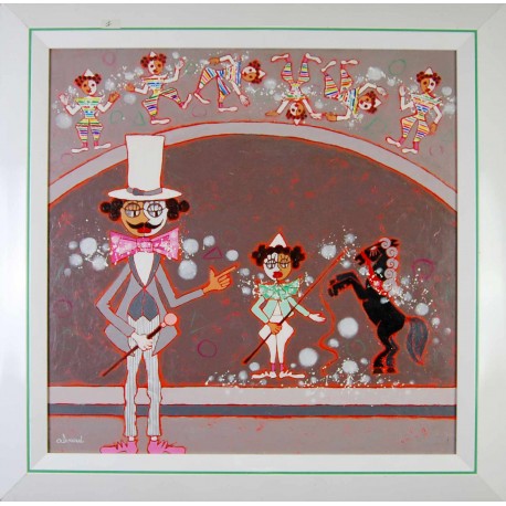 Alvard clowns et cheval sur scène