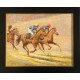 CHEVAUX A LA LUTTE - VERMOS Luis (XXème siècle) - Huile sur toile