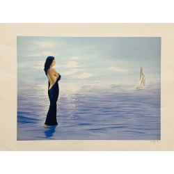 FEMME A LA ROBE BLEUE