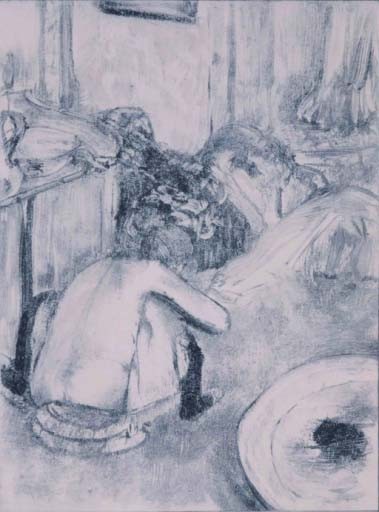 FEMME A LA TOILETTE , DEGAS Edgar ( d'aprés ) (1834-1917)