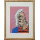 MAILLOT ROUGE RAYE - ECOLE MODERNE (XXème siècle) - Gouache