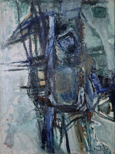 COMPOSITION (1970) - ZUCCHELLI Pierre (1920- ) - Huile sur toile