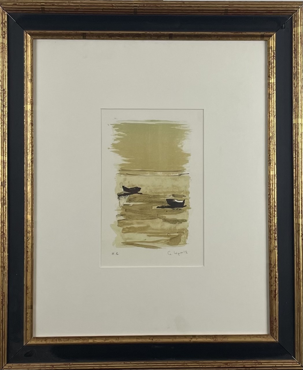 LES BARQUES ECHOUEES HC - LAPORTE Georges (1926 - 2000) - Lithographie