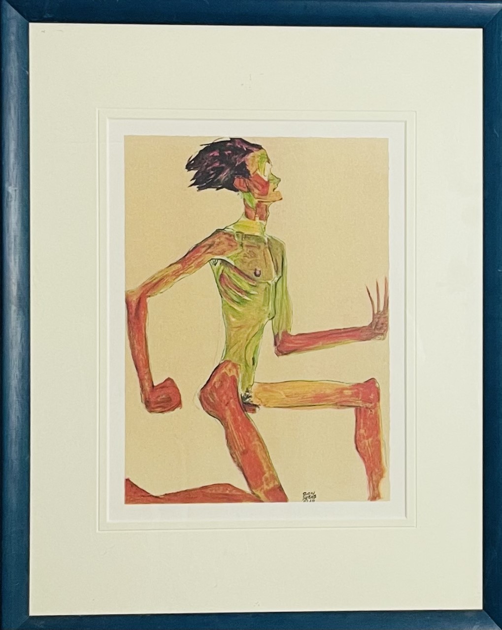 COUREUR NU - SCHIELE Egon (1890 - 1918) - Lithographie