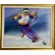LE SKIEUR. (3) - MAGRE Louis (1955 - ) - Huile sur toile