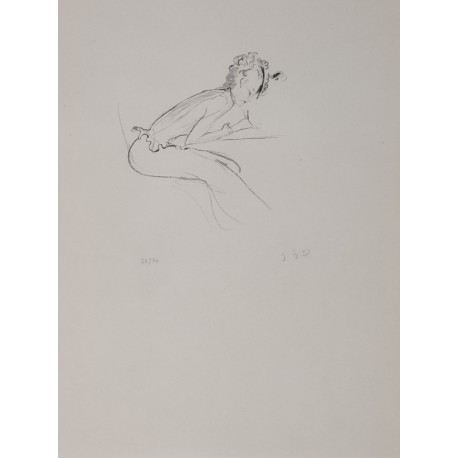 LE MESSAGE - DOMERGUE Jean-Gabriel (D'après) (1889 - 1962) - Lithographie