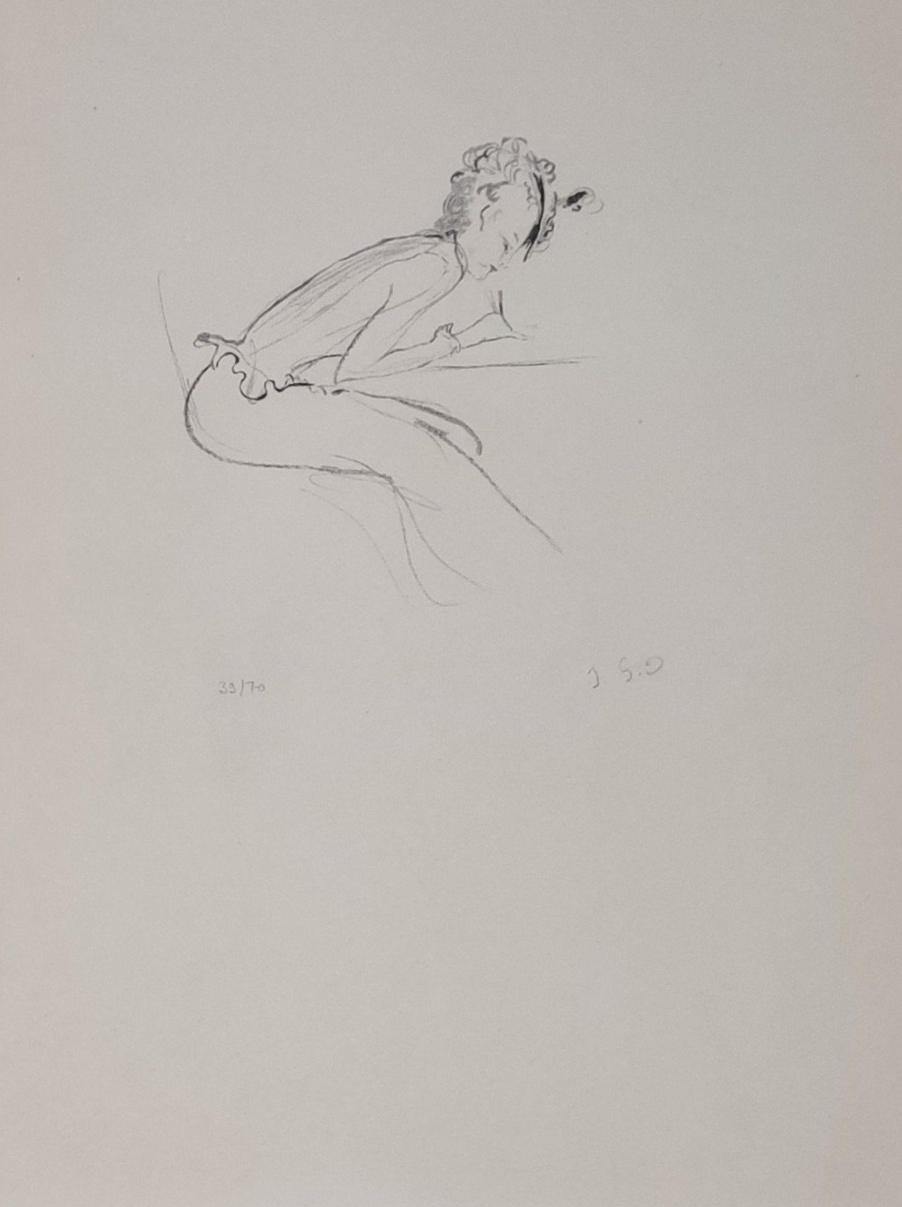 LE MESSAGE - DOMERGUE Jean-Gabriel (D'après) (1889 - 1962) - Lithographie