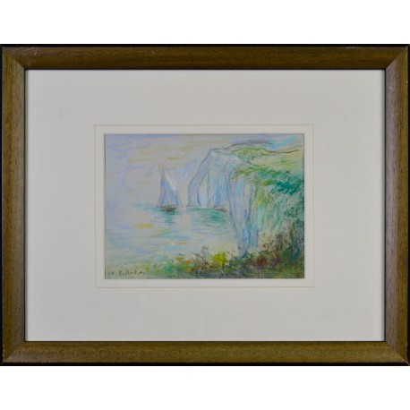 ETRETAT - PELLETIER Charles (1922 - 2005) - Pastel