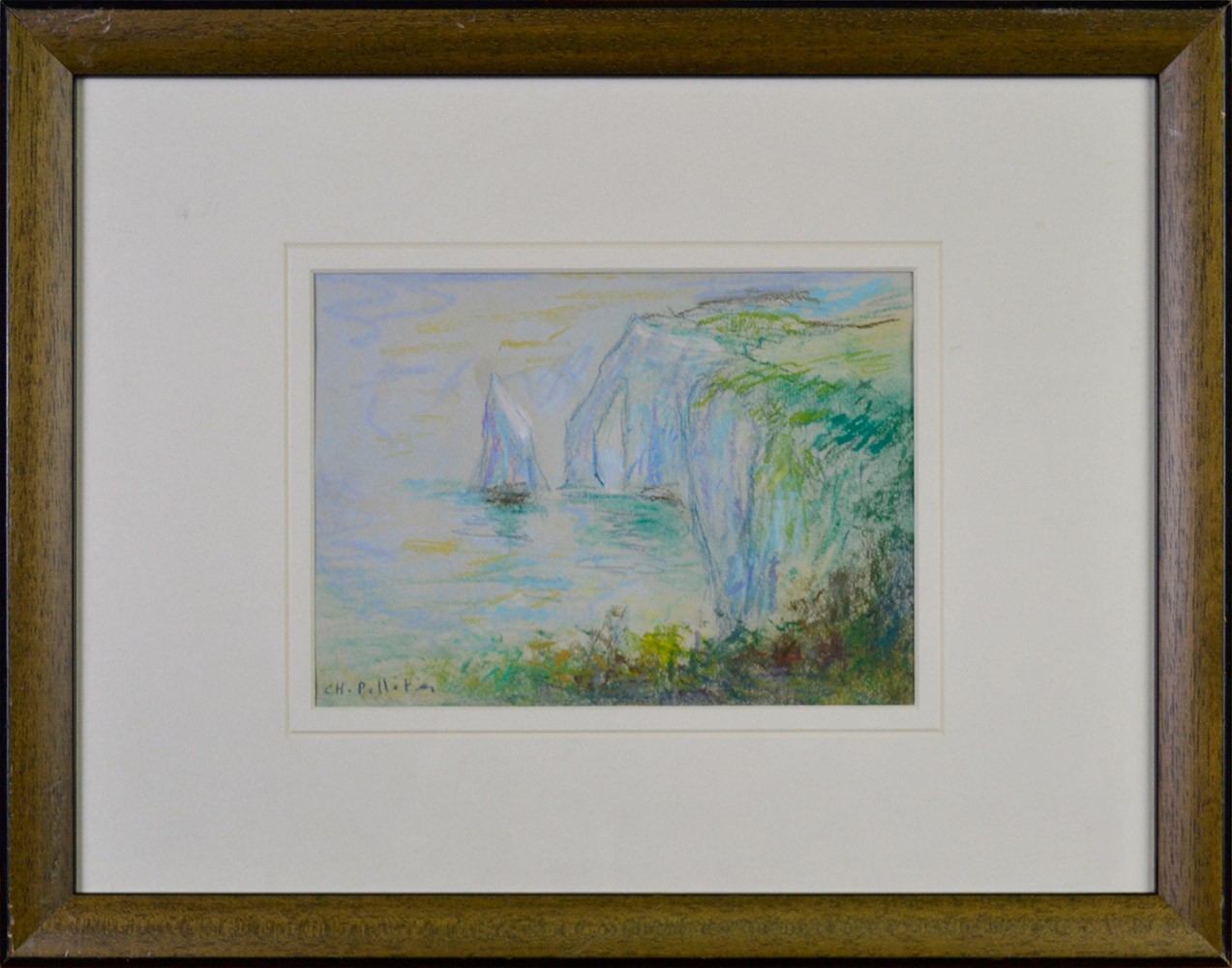 ETRETAT - PELLETIER Charles (1922 - 2005) - Pastel