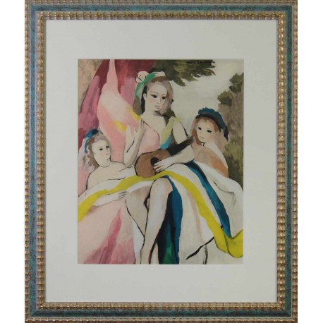 JEUNE FILLE A LA MANDOLINE - LAURENCIN Marie (1883 - 1956) - Lithographie