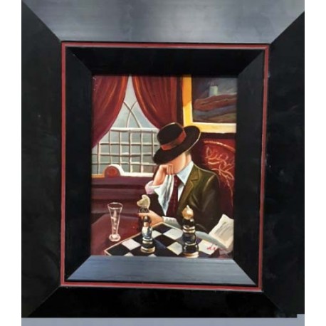 LE MYSTERIEUX - LIN Barnabé (XXème siècle) - Huile sur toile