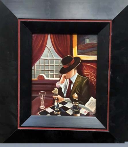 LE MYSTERIEUX - LIN Barnabé (XXème siècle) - Huile sur toile