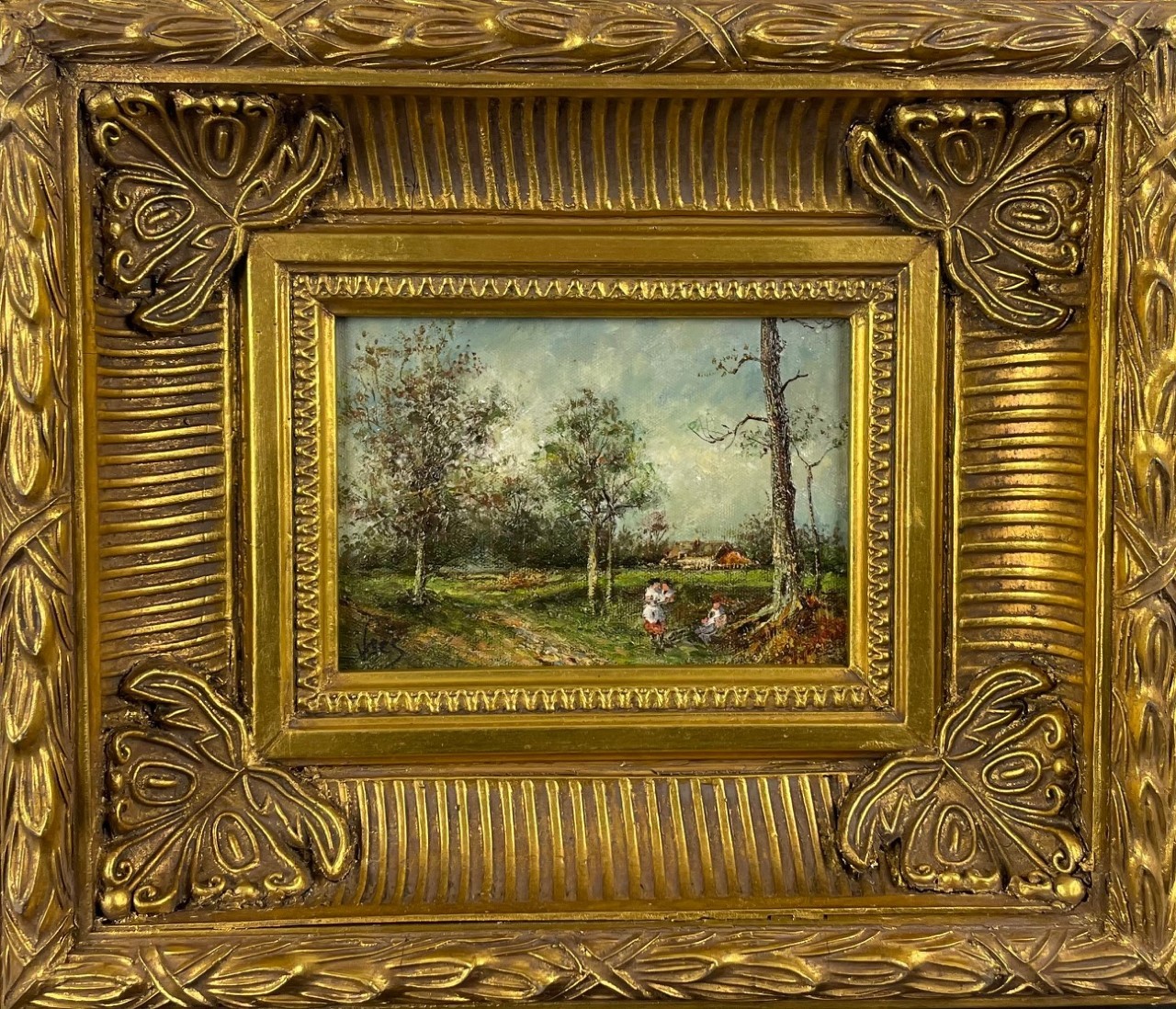 BALLADE DANS LA FORET - VAES Jan (XXème siècle) - Huile sur toile