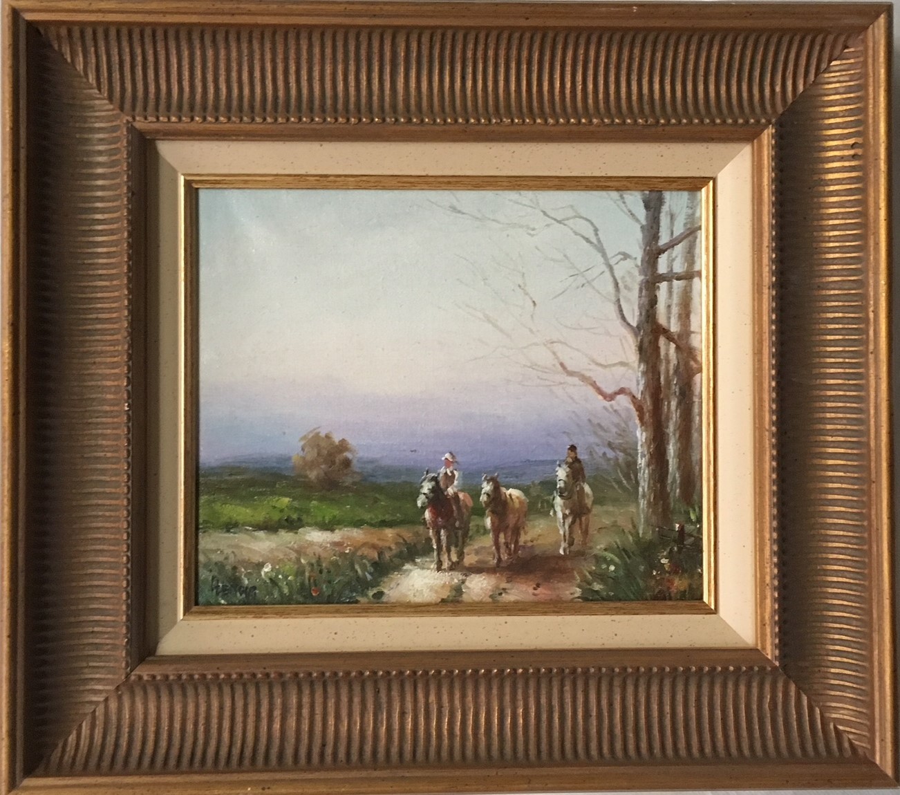 BALADE A CHEVAL - HENOIR Marcel (XX ème siècle) - Huile sur toile