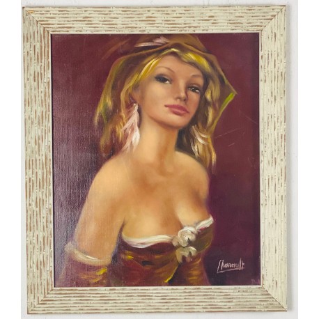 LE CHARME D'UNE FEMME - MANAULT Robert (XX ème siècle) - Huile sur toile
