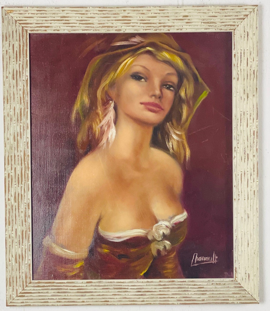 LE CHARME D'UNE FEMME - MANAULT Robert (XX ème siècle) - Huile sur toile