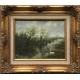 LA RIVIERE - SMET V. (XX ème siècle) - Huile sur panneau