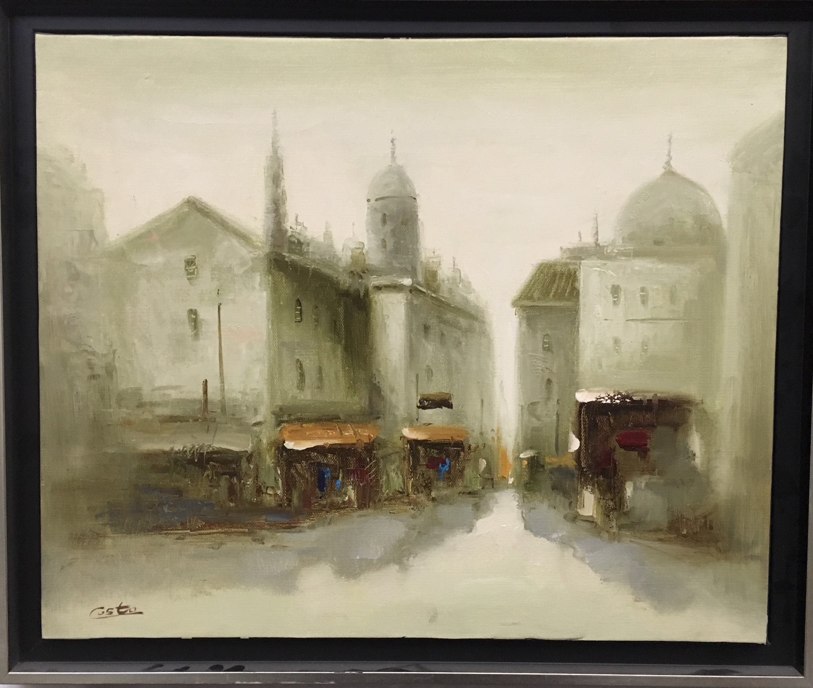 RUE BRUMEUSE - COSTA Yves (XXème siècle) - Huile sur toile