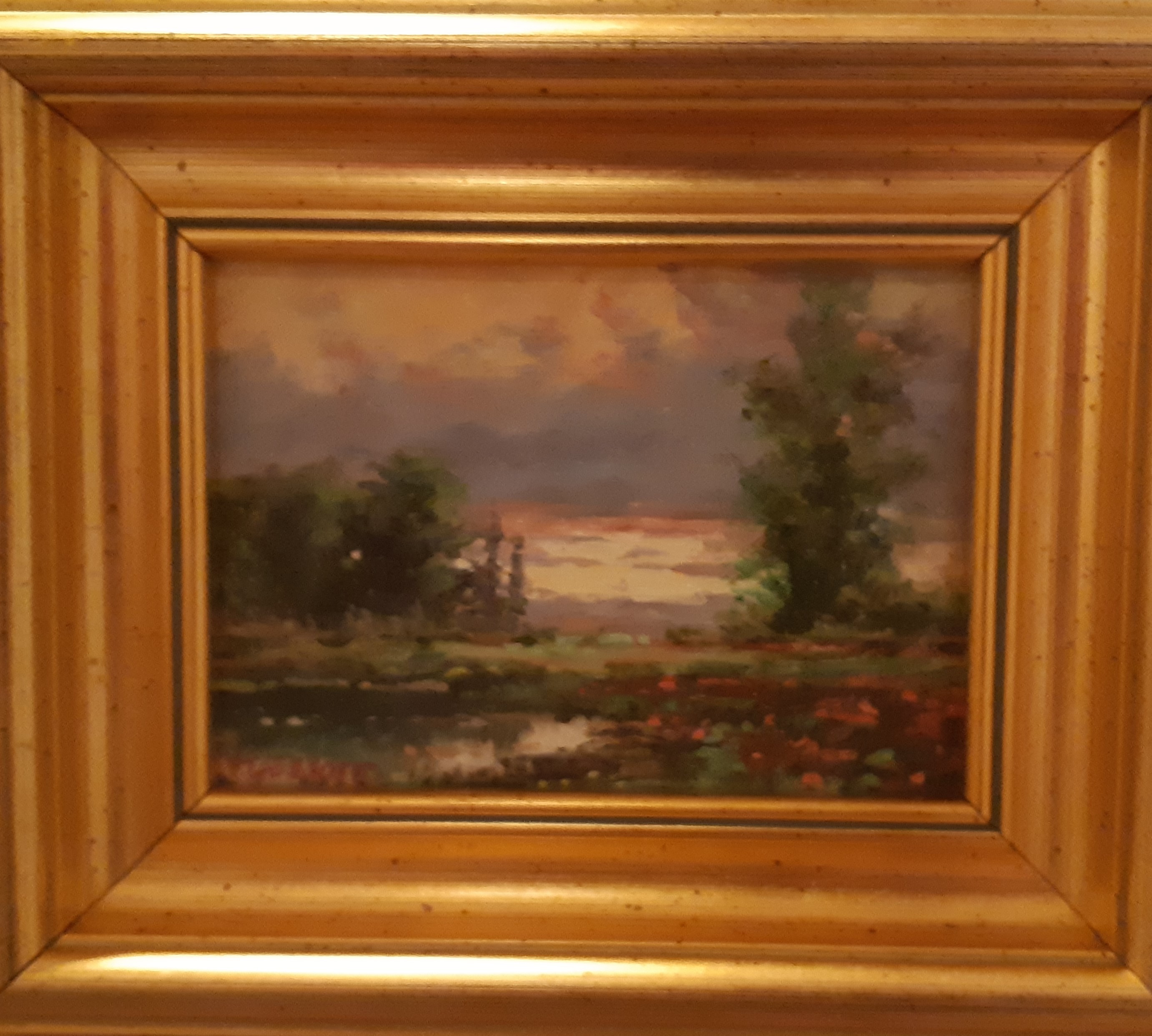 PAYSAGE AU LEVER DU JOUR - HENOIR Marcel (XX ème siècle) - Huile sur toile