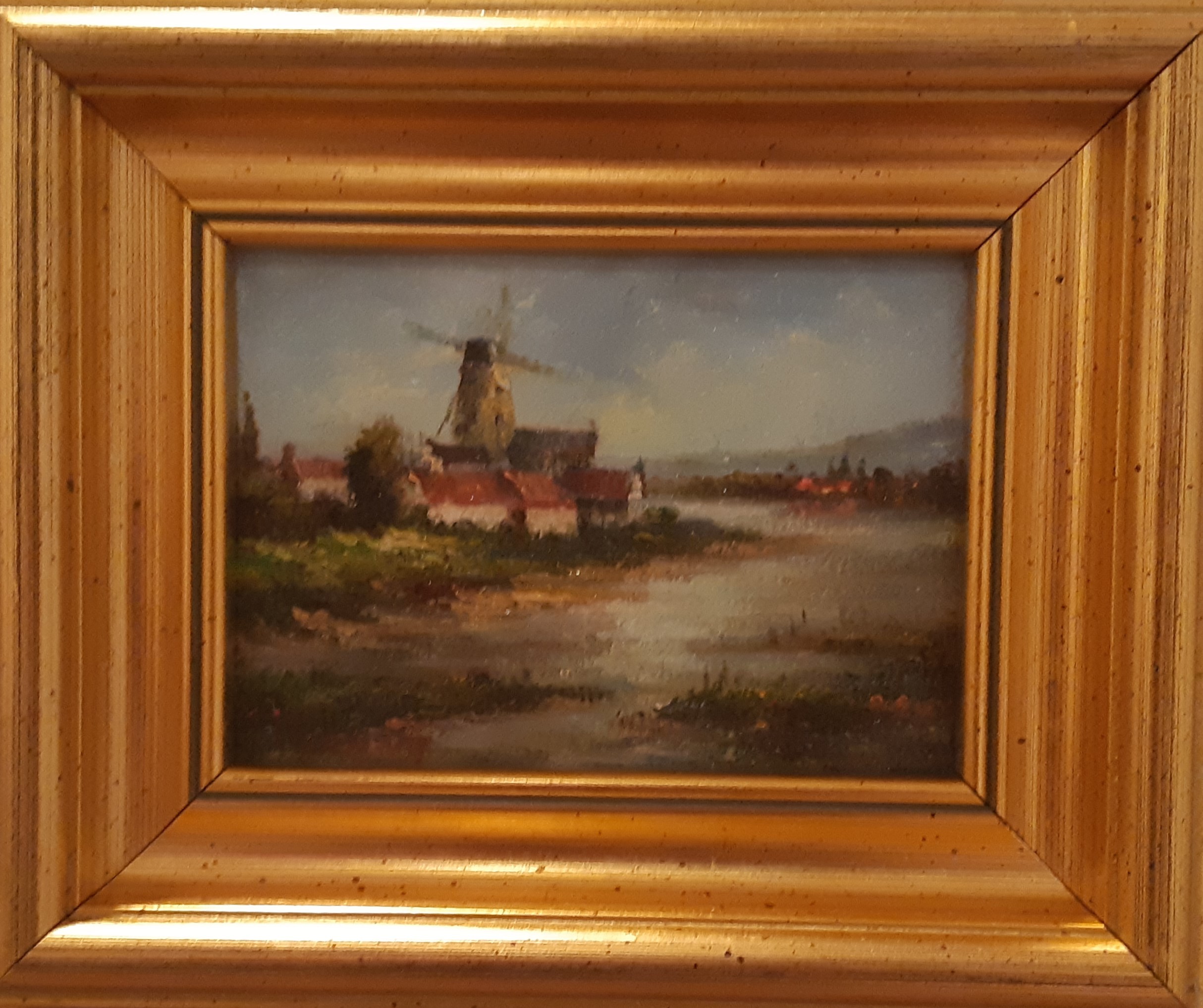 PAYSAGE AU MOULIN - HENOIR Marcel (XX ème siècle) - Huile sur toile